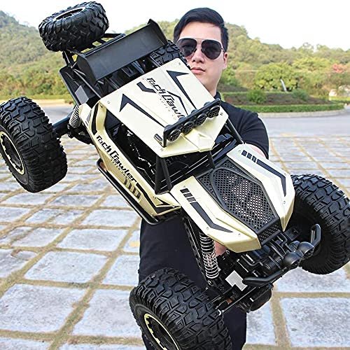 KIZQYN Large RC Monster Vehicle Truck Crawler 4WD Remote Control Car All Terrains Electric Toy Car High Speed Off Road Vehicle 2.4Ghz Climbing Buggy Car For Boys Kids And Adults
