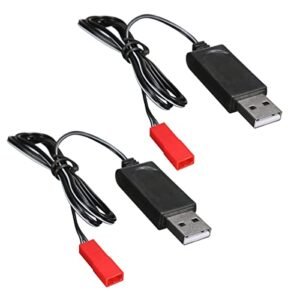 Sharper Image RC Sky Drone Battery 2pcs JST Connector with USB Charger Compatible with Sky Viper Models s670 v950HD v950 STR s1700 V2400HD