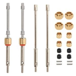 RCAWD SCX24 Extended 6mm Front CVD Driveshaft Rear Axle Drive Shaft Compatible with 2.2 RC Wheels and Tires for Axial 1 24 Crawlers