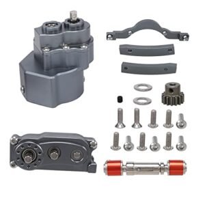 Axial SCX10 SCX10 II 1/10 RC Crawler Car Front Motor Transmission Prefixal Gearbox Transfer Case with 24mm RC Wheels Titanium Upgrade Parts