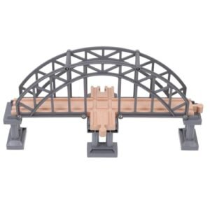Gadpiparty Wooden Train Tracks Toy Arches Viaduct Bridge Compatible with Major Brands Perfect Addition to Your RC Hobby Table