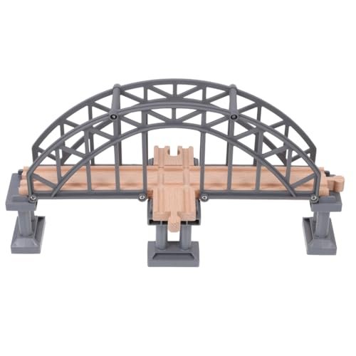 Gadpiparty Wooden Train Tracks Toy Arches Viaduct Bridge Compatible with Major Brands Perfect Addition to Your RC Hobby Table
