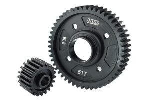 GPM Upgrades Medium Carbon Steel Center Diff Output Gear 51T and Input Gear 20T for 1 5 X Maxx 8S RC Monster Truck Nitro