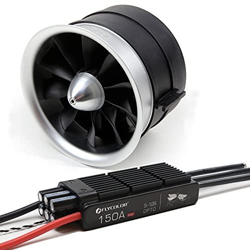 S EDF 120mm Semimetallic Electric Ducted Fan with 150A ESC 5 12S HV OPTO 640KV 8 6KG Thrust for RC Jet Aircraft