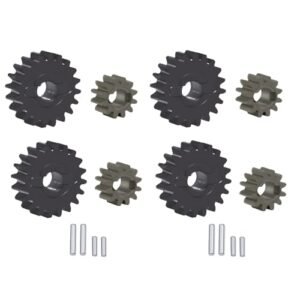 12T 21T Harden Steel Metal Portal Axle Gears Steering Cup Rear Wheel Seat Gear Upgrade Parts for RC Volvo Wheel Loader 1 24 FMS FCX24 Powder Drunk RC Crawler Car