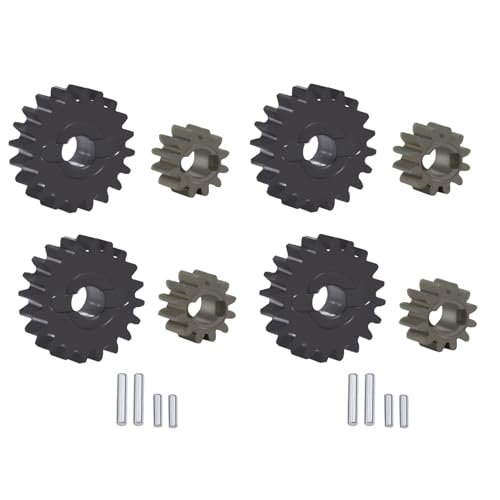 12T 21T Harden Steel Metal Portal Axle Gears Steering Cup Rear Wheel Seat Gear Upgrade Parts for RC Volvo Wheel Loader 1 24 FMS FCX24 Powder Drunk RC Crawler Car