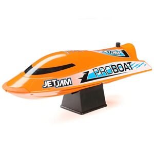 Horizon Hobby Pro Boat RC Jet Jam V2 12 Inch Self Righting Pool Racer Brushed RTR Orange PRB08031V2T1