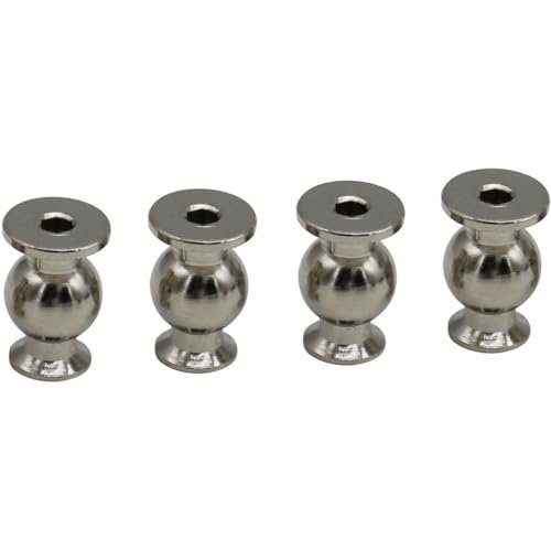 Hot Racing Chrome RC Drag Wheels Steel Pivot Ball M3x8x12mm for Arrma 1/7 and 1/8 4X4 Vehicles