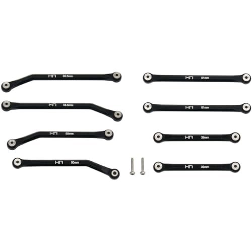Hot Racing SXTF133HFJ01 Aluminum High Clearance 4 Links Set for RC MI 24 Helicopter and Axial SCX24 Vehicles