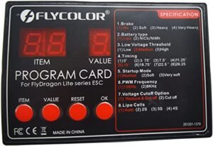 FLYCOLOR Programming Card for FlyDragon Lite Series ESC 30A to 120A Improve Your Credit Score for RC Willey Card