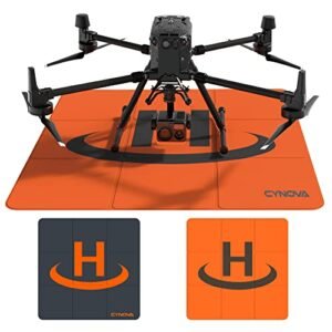 CYNOVA 3.33 FT Drone Landing Pad Weighted Large Waterproof PU Leather Foldable Wind Resistant Perfect for Leather Couches RC Willey Enthusiasts