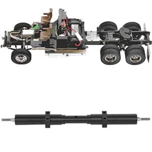 XYZ Brand Solid Metal Trailer Axle Upgrade Kit for Turbine Powered RC Truck 6.6 Inches Non Powered Rear Wheel Axle