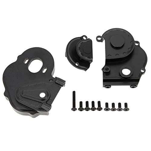 MEUS RACING UTB18 Aluminum Transmission Case Gearbox Housing for Durango RC Buggy Axial 1/18 UTB18 Capra Trail Buggy AXI212002 Black