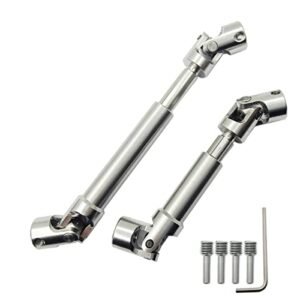 HOPLEX 2pcs Stainless Steel Drive Shaft Universal Joint for 1/18 RC Rock Crawler Plans Axial UTB18 Capra Unlimited Trail Buggy