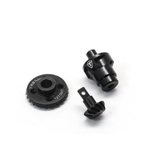 TREAL Harden Steel Axle Ring Pinion Gears Set 12T 24T for FCX24 Max Smasher RC Truck with Spool Locker