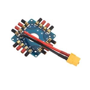 Keenso RC Power Supply Distribution Board, ESC Power Supply Distribution Board Connection Board with Plug 3.5mm Banana Connectors for RC Drone