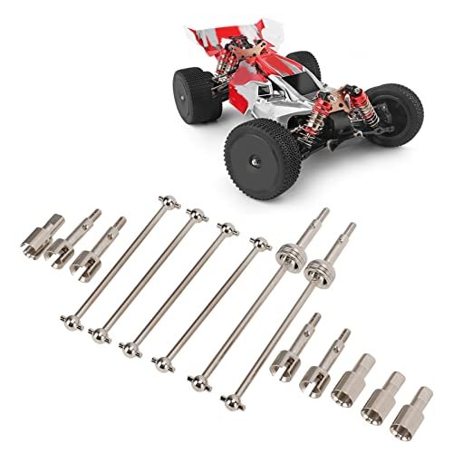 Keenso RC CVD Drive Shaft Kit Upgrade Part Metal with Joint Cup Dog Bone for WLtoys 144001 RC Car
