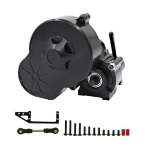 Axial Metal Complete Transmission Cutoff Gearbox with Dig Gear for 1/10 RC Car Dragster SCX10 AX10 Wraith Crawler Black