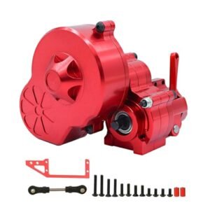 Axial Red Metal Complete Transmission Cutoff Gearbox with Dig Gear RC Car Apparel for 1/10 SCX10 AX10 Wraith Crawler
