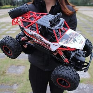 OMOONS Large Buggy Monster Truck Toy 2.4Ghz Off-Road Remote Control Car All Terrains Waterproof Rc Climbing Car High Speed Racing 4Wd Rc Truck Toy for Adult and Boys/Green/1 Batter