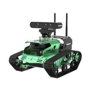 HIWONDER ROS JetTank Robot for Jetson Nano 3D and Lidar Mapping Navigation Touch Screen Python Programming AI Tank Kit (Standard kit with SLAMTEC A1 Lidar)