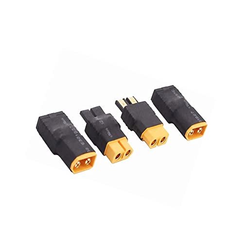 Wmzjnljy 4pcs TRAX to XT60 Male Female Connector Adapter Set for RC Battery Charger W19 4