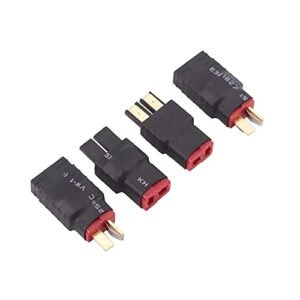 Wmzjnljy 4pcs TRAX to T Plug Deans Style RC Connector Adapter Set for RC Battery Charger