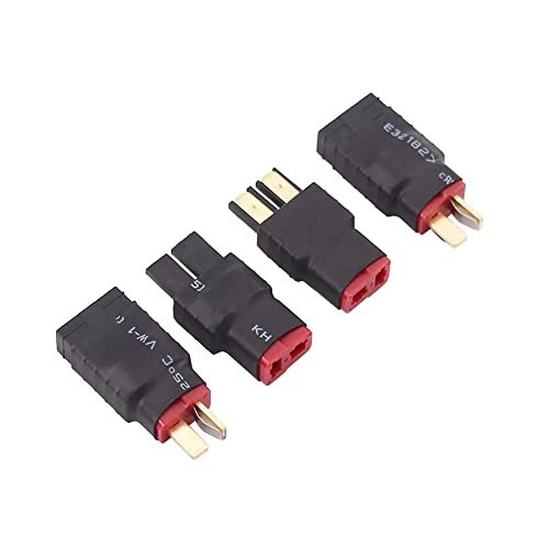 Wmzjnljy 4pcs TRAX to T Plug Deans Style RC Connector Adapter Set for RC Battery Charger