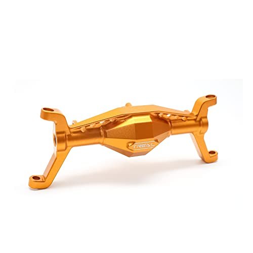 TREAL UTB18 Capra Front Axle Housing Aluminum 7075 CNC Machined with C Hubs One Piece Design for Enhanced RC Plane Airfoil Design Performance Orange