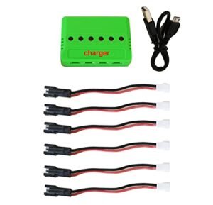 Grave Digger RC Truck 1 6 Fast Charger 6 in 1 Max 2.5A Current Input 3.7V Lipo Battery Charger with JST SM 2.0 Port Cables