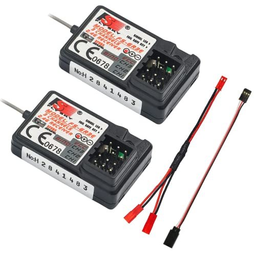 Flysky FS GR3E 3CH 2.4GHz AFHDS Long Range Receiver with Servo Extension Cable for RC Car Boat 2 Pcs