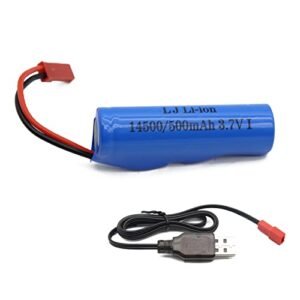 Fisca 3.7V 500mAh Rechargeable Battery Pack for Lego RC Dump Truck Front Loader Bulldozer with USB Cord