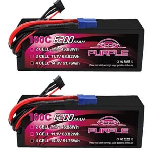 CNHL 6200mAh 4S Lipo Battery 100C 14.8V Hard Case with EC5 Plug for RC Boat Racing Championship Car Truck