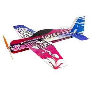 Dancing Wings Hobby RC PP Foam Micro Indoor 3D F3P Airplane Sakura Radio Controlled Electric Plane 420mm Wingspan Unassembled Need to Build (E2115-146)