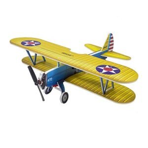 Dancing Wings Hobby Micro Electric RC PP Foam Indoor Airplane Model 450mm PT-17 Stearman Unassembled Need to Build for Adults (E2505)