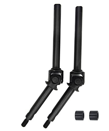 Raflot 2Pcs RC Front Axle Drive Shaft Steel Universal Driveshaft CVD Set Compatible with XTM RC Engine 1/24 C10 JLU Bronco Gladiator Deadbolt SCX24 Upgrades Accessories