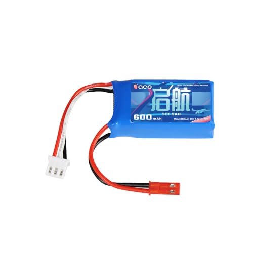 Gensace 7.4V 2S LiPo Battery 15C 600mAh for Radio Shack RC Submarine and Compatible RC Devices