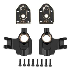DJX CNC Brass Front Steering Knuckles Housing Inner Outer Portal Covers for 1/18 Axial UTB18 Capra Buggy Axle Upgrade