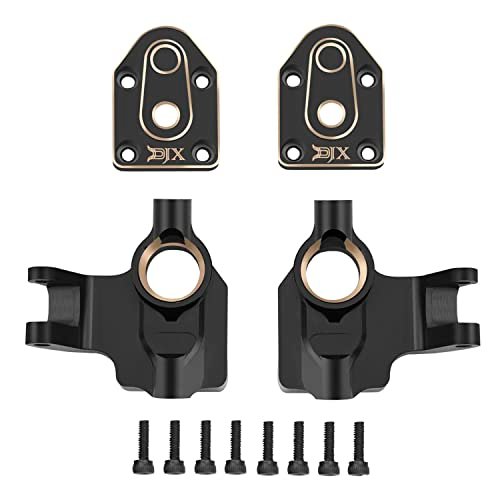 DJX CNC Brass Front Steering Knuckles Housing Inner Outer Portal Covers for 1/18 Axial UTB18 Capra Buggy Axle Upgrade