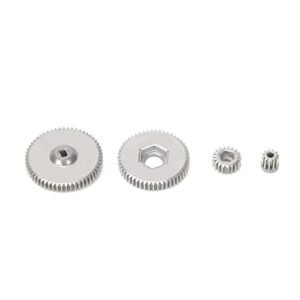 RCAWD Hardened Stainless Steel Gear Set for Axial SCX24 Crawlers Compatible with Horizon Hobby AXI90081 AXI00001 AXI00002