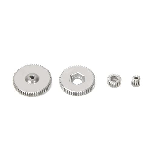 RCAWD Hardened Stainless Steel Gear Set for Axial SCX24 Crawlers Compatible with Horizon Hobby AXI90081 AXI00001 AXI00002