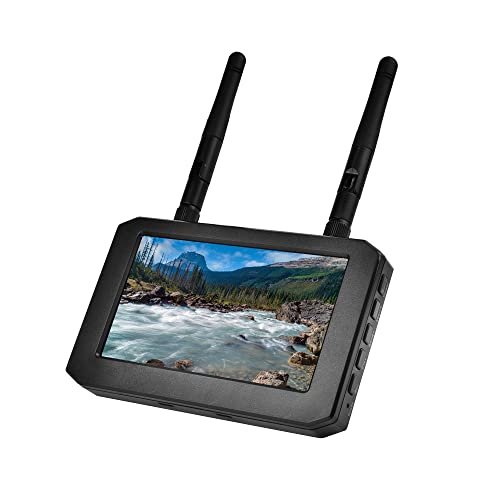 Grayson RC Hobby 5.8Ghz 4.3 Inch FPV Monitor with DVR 40CH Receiver and IPS Display for Drones and RC Cars