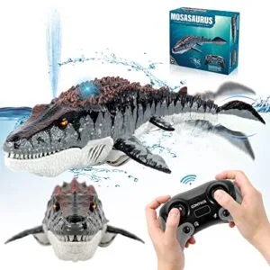 Jurassic Adventures Mosasaurus Dinosaur RC Water Toy with Waterproof Remote Control for Kids Ages 4 8 Pool Lake Ocean Play