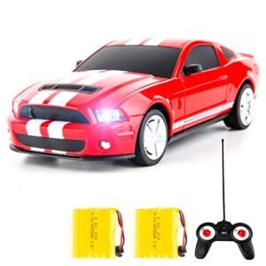 BDTCTK 1/24 Scale Ford Mustang Shelby GT500 RC Car Rechargeable Remote Control Toy for Kids and Adults