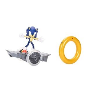 Hot Wheels RC Controller Sonic The Hedgehog Speed Skateboard Vehicle with Light Up Wheels and 360 Spins Turbo Mode 2.4GHz 100FT Range