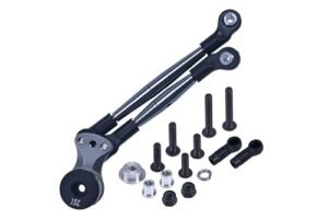Aluminum Hi Torque Servo Saver 25T with Aluminum Tie Rod for Tamiya 1 12 RC Lunch Box Gray Silver from RC Universe Airplanes