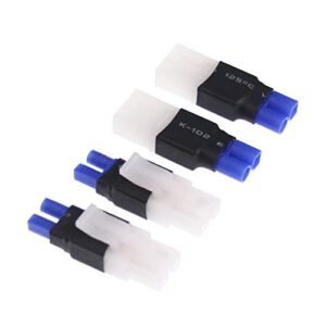 rflaueo 4pcs Compatible with Big Ta-Miya to EC2 Male Female RC Connector Adapter(E33-4)