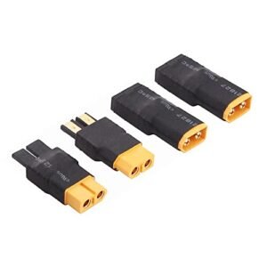 Rflaueo 4pcs TRX to XT60 Male Female RC Connector Adapter for MSM RC Enthusiasts E19 4