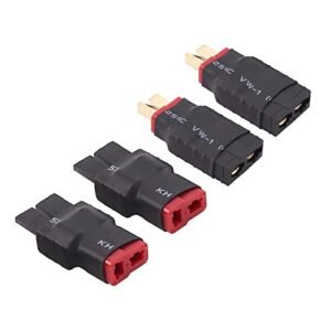 rflaueo 4pcs RC Twin Otter Plans Compatible TRX to T Plug Style Male Female Connector Adapter