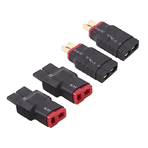 rflaueo 4pcs RC Twin Otter Plans Compatible TRX to T Plug Style Male Female Connector Adapter